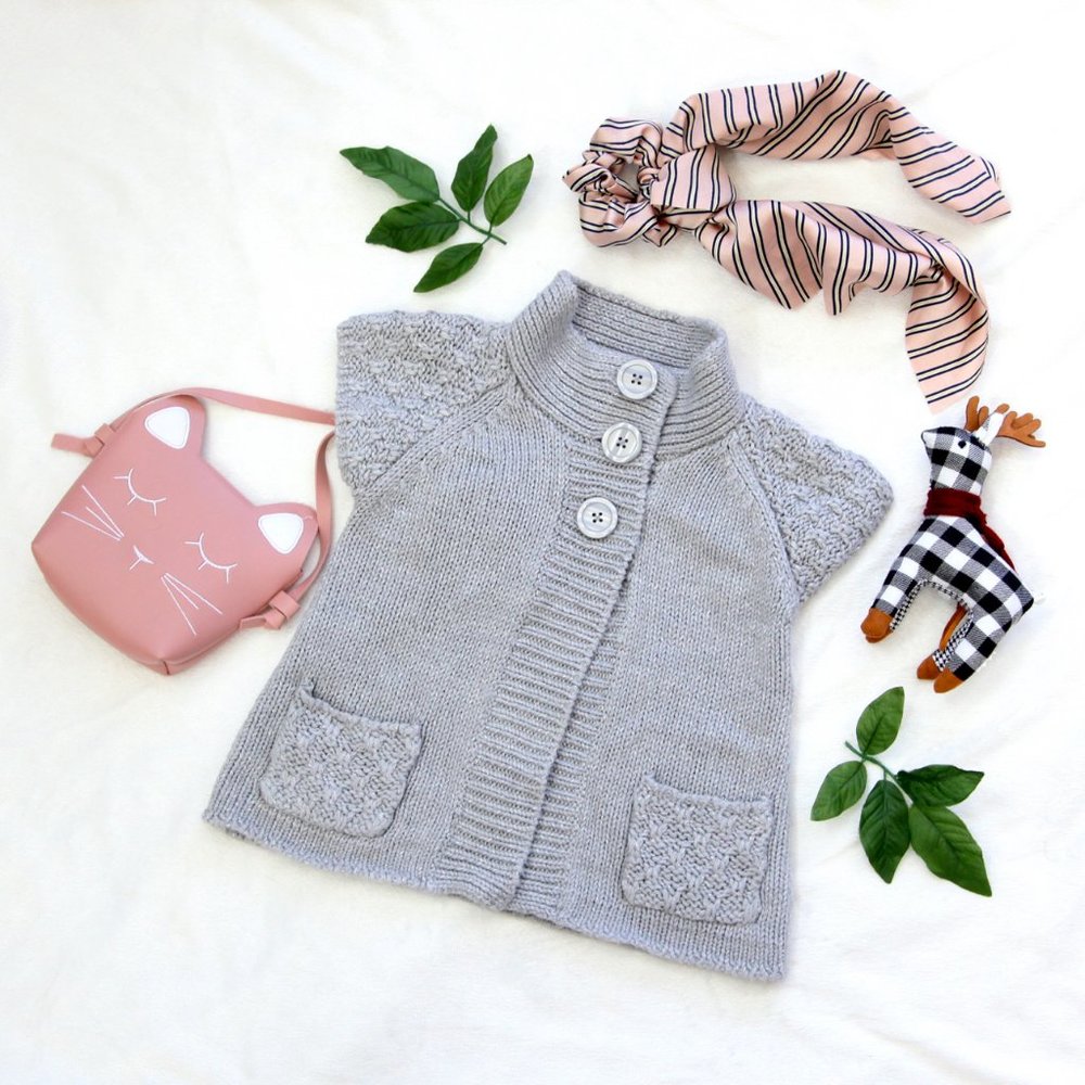 Gray Cape Sweater